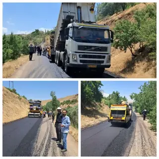 آغاز عملیات آسفالت راه روستایی کورچشمه با پیگیری نماینده مردم تاکستان